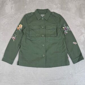 Levis Military Jacket Womens M Green Preowned‎ Floral Shacket Utility Field